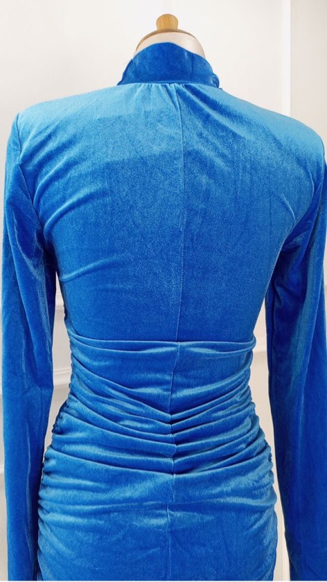 Vestido azul terciopelo