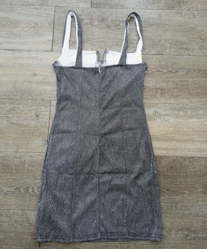 Vestido plateado retro