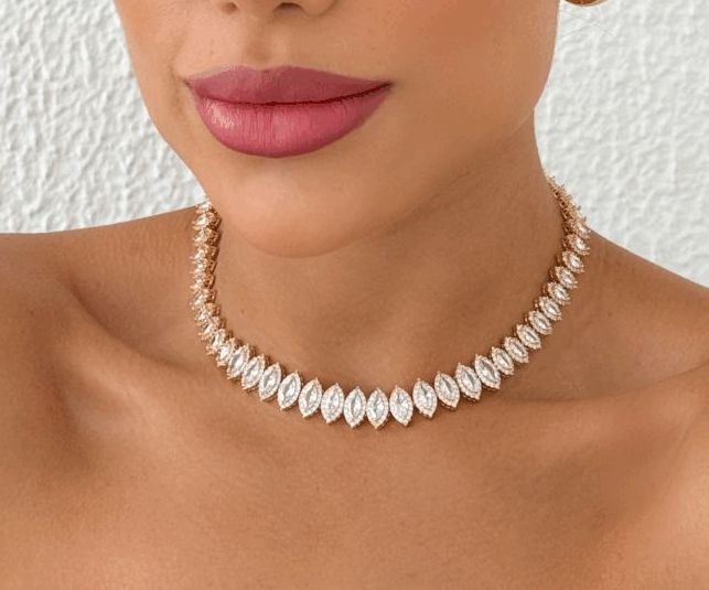 Colar Riviera zircônias cristal