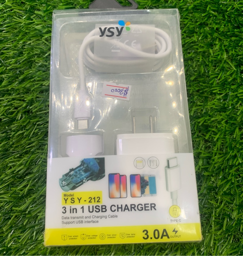 3 in 1 usb charger type c