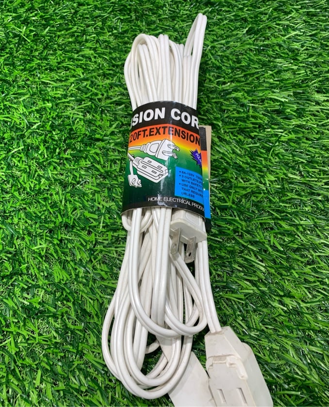 20ft White And Brown Extension Cord Hardware