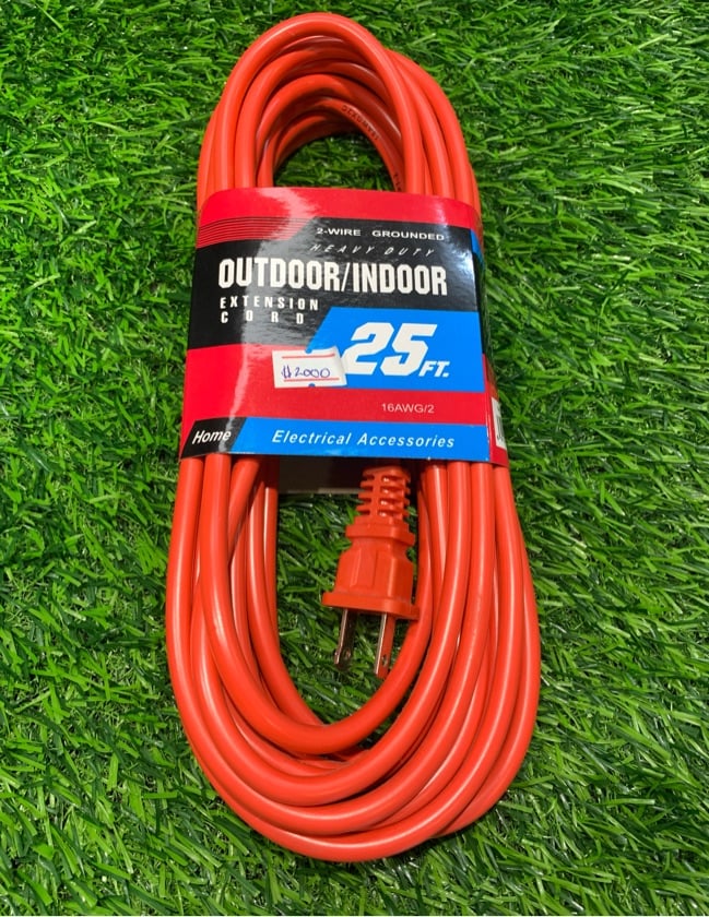 25ft Extension Orange & Blue Cord Hardware