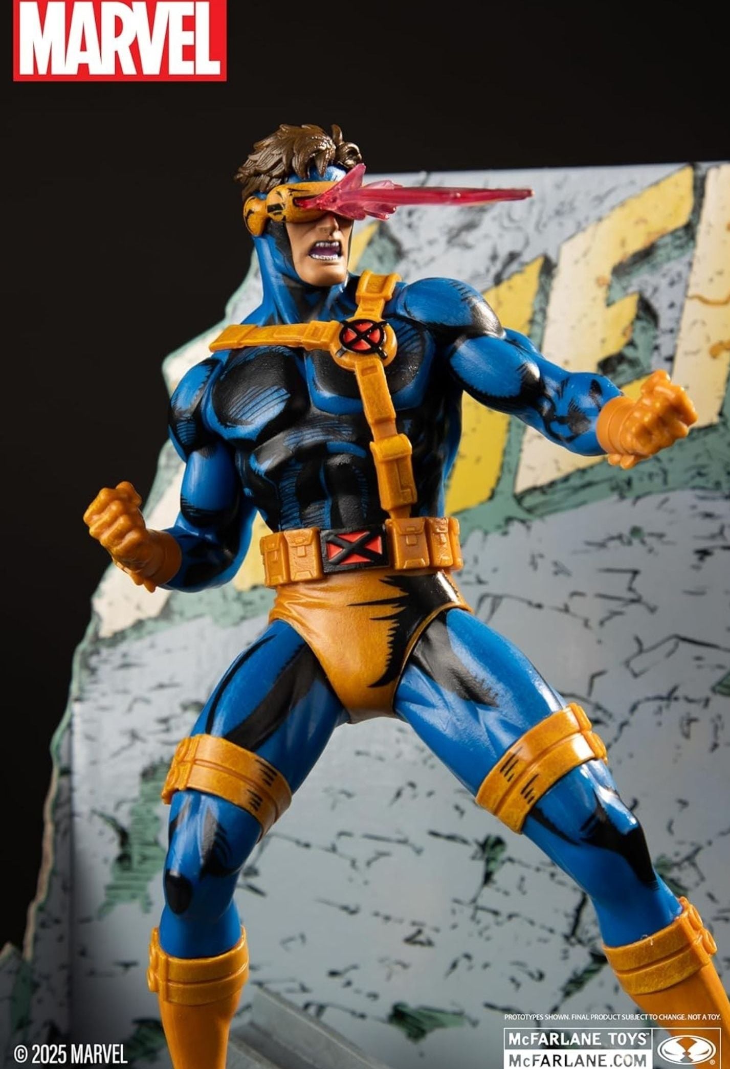 Figura CYCLOPE XMEN escala 1:10 con escenario cyclops x men / peliculas / marvel / comics / videojuegos