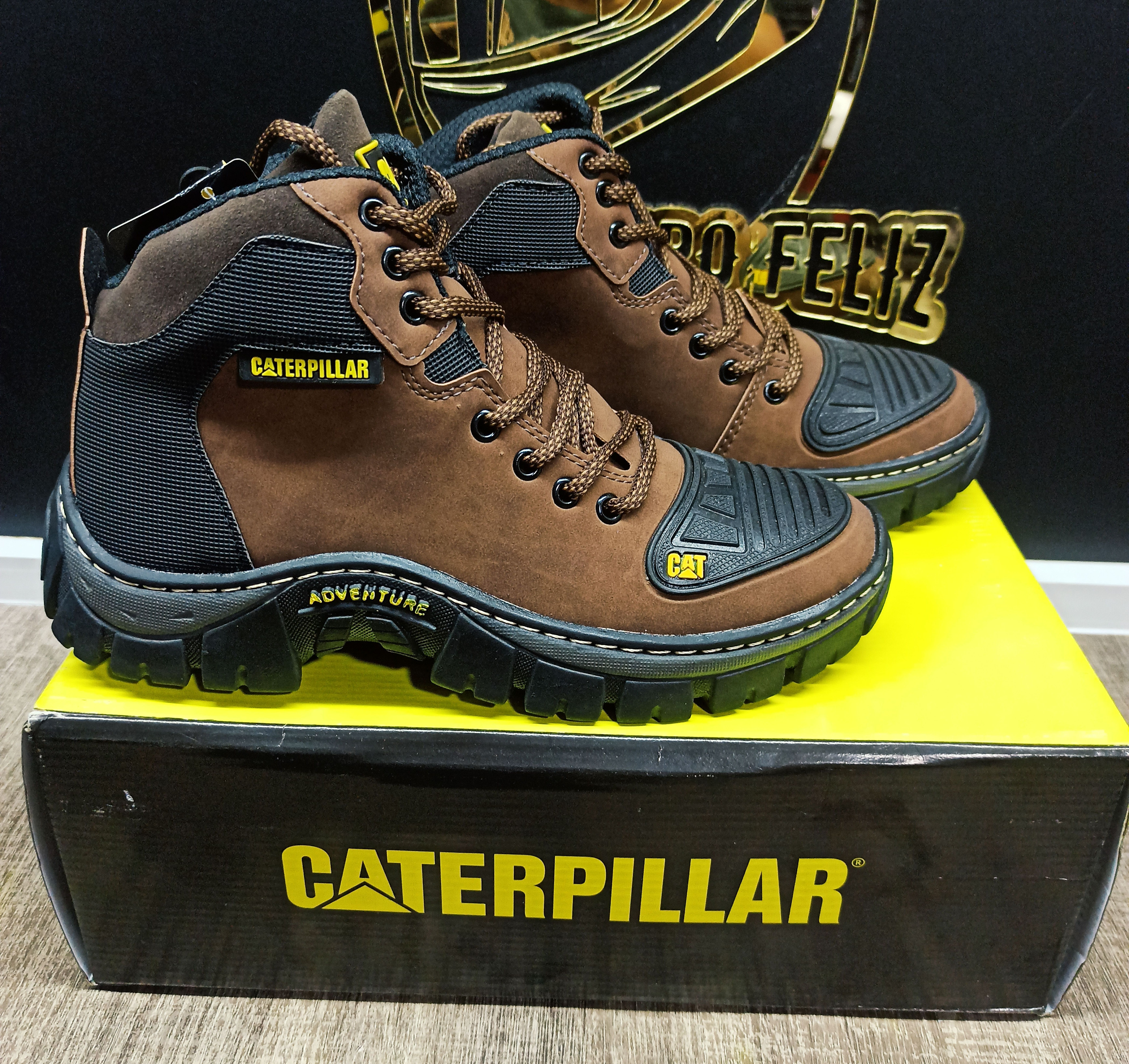 Bota P/motoqueiro Cat Marrom