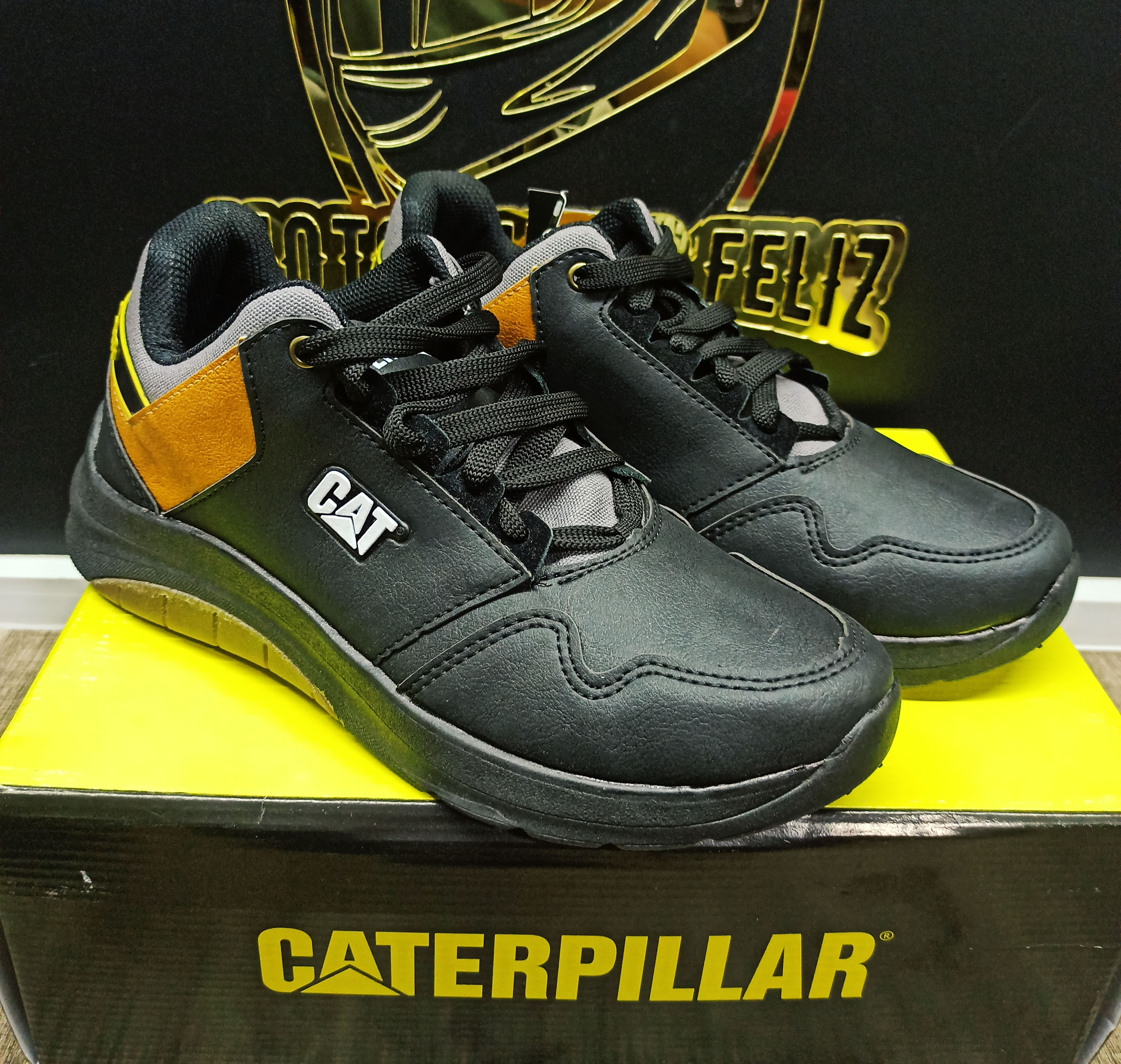 Bota/Tênis P/motoqueiro Cat Preta