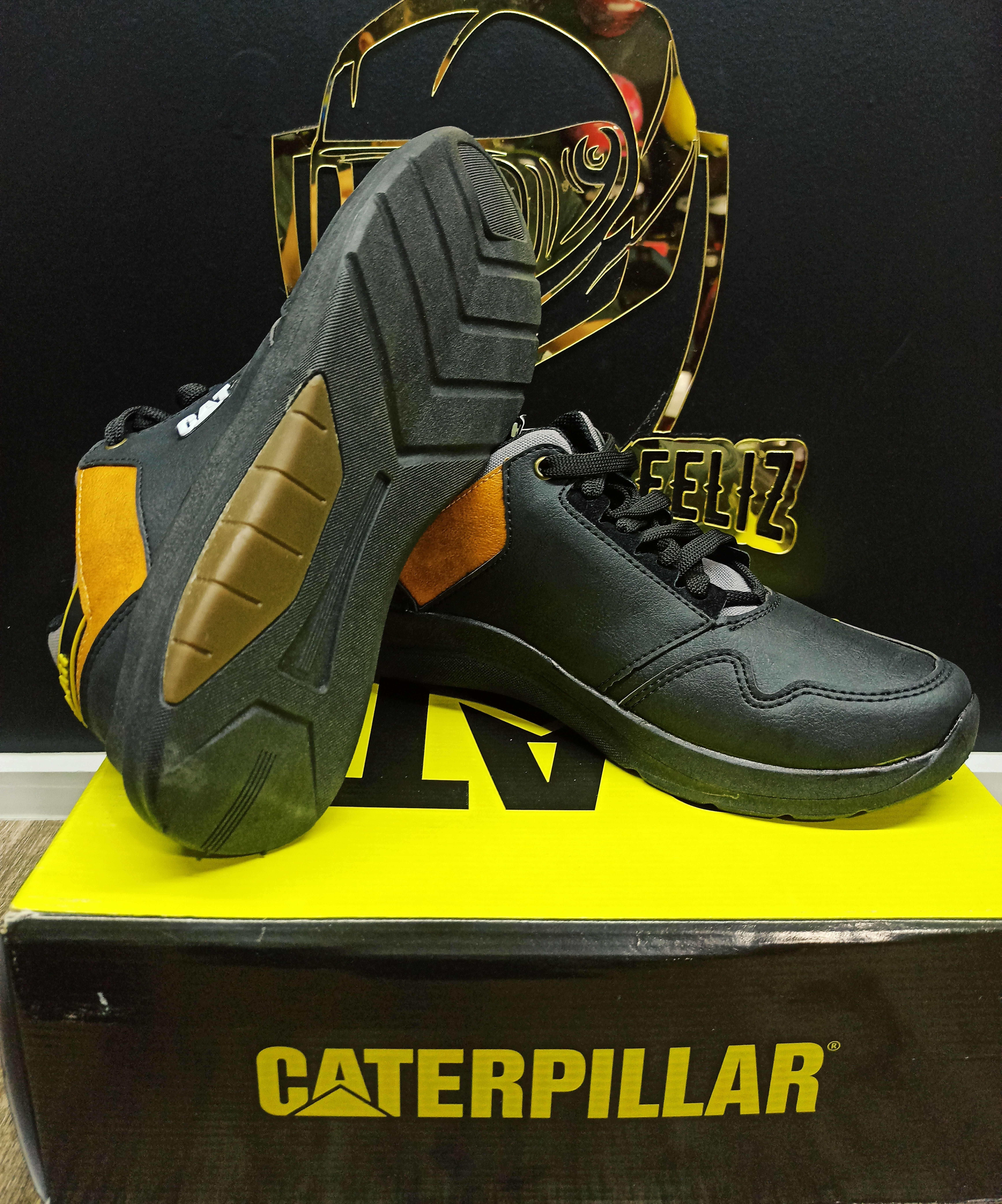 Bota/Tênis P/motoqueiro Cat Preta