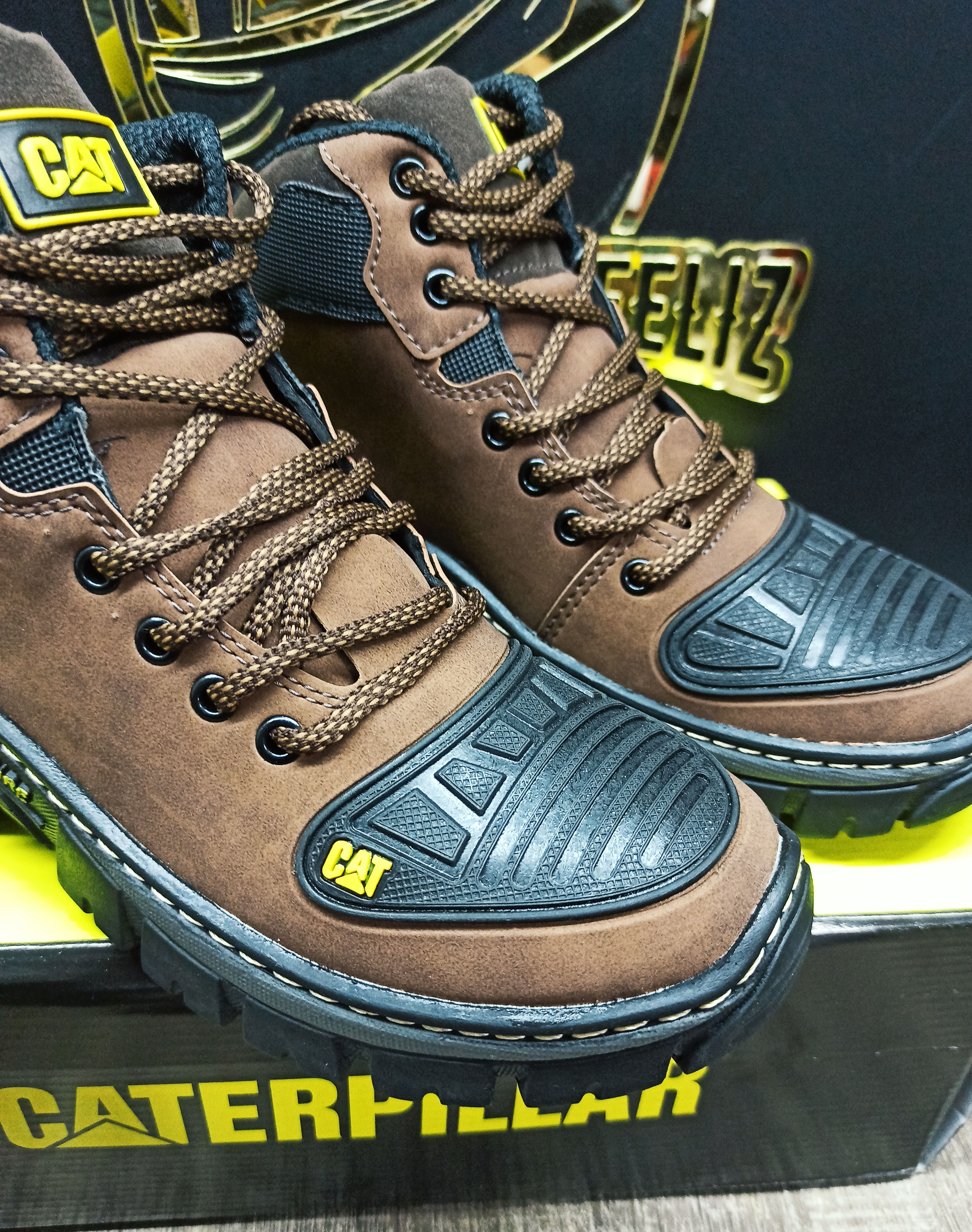 Bota P/motoqueiro Cat Marrom
