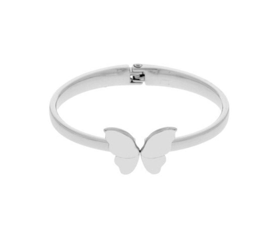 BRACELETE BORBOLETA BANHADO PRATA (sob encomenda)