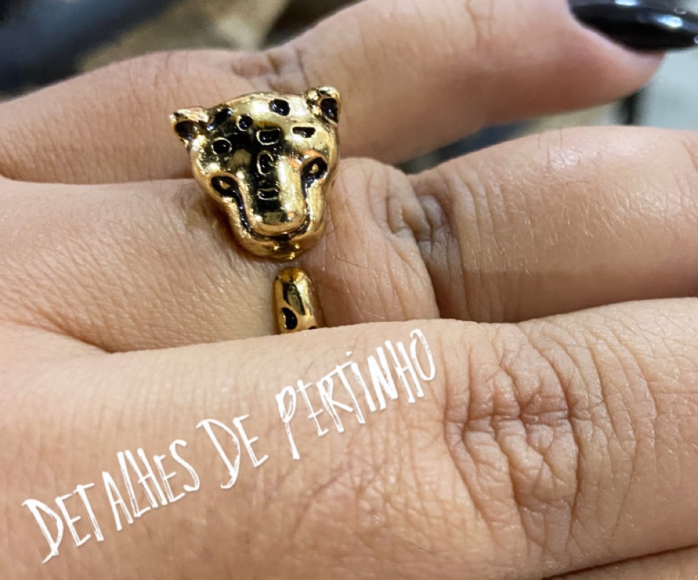 Anel tigre banhado