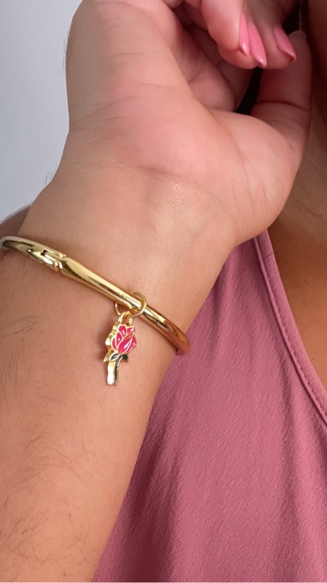 Bracelete Flor Rosa