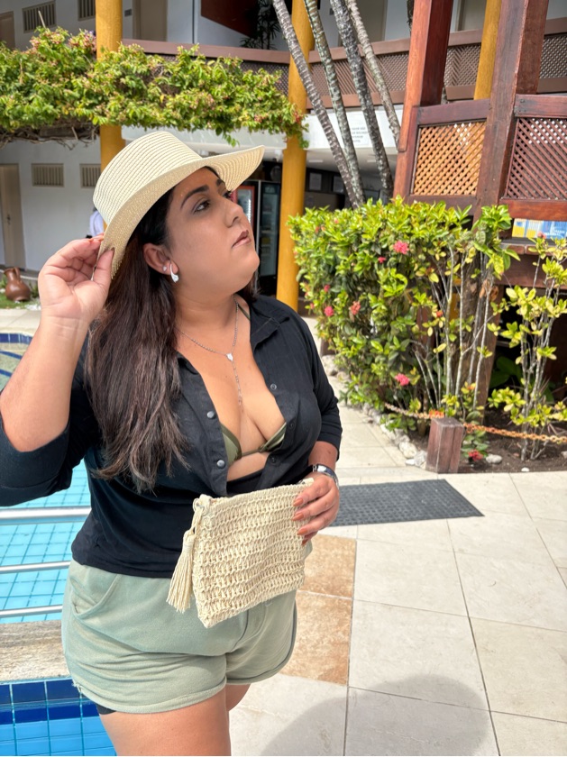 Blusa Malha preta meia manga