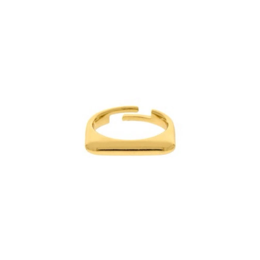 Anel quadrado dourado