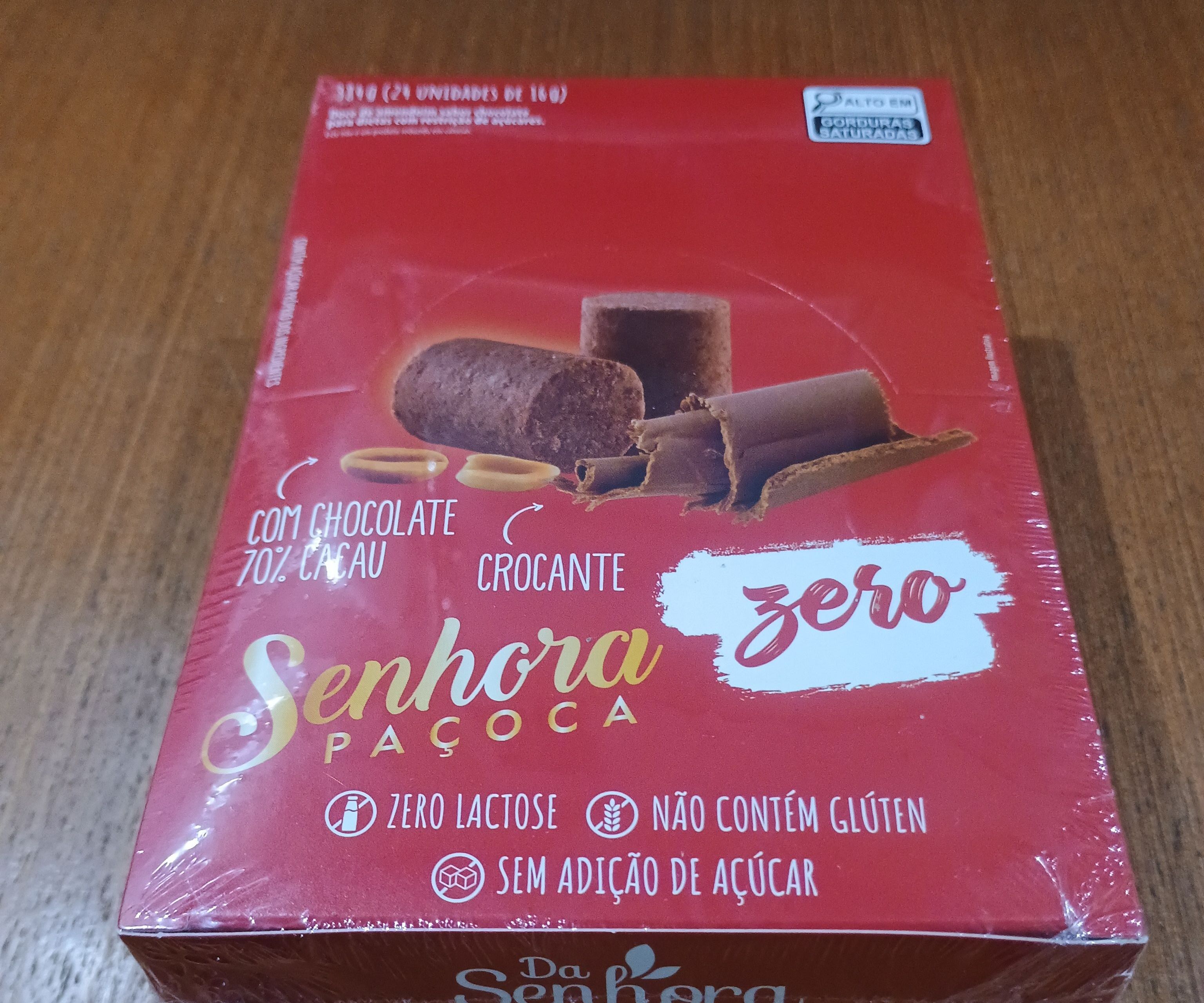 SENHORA PAÇOCA ZERO C/ CHOC 70%. 24UN