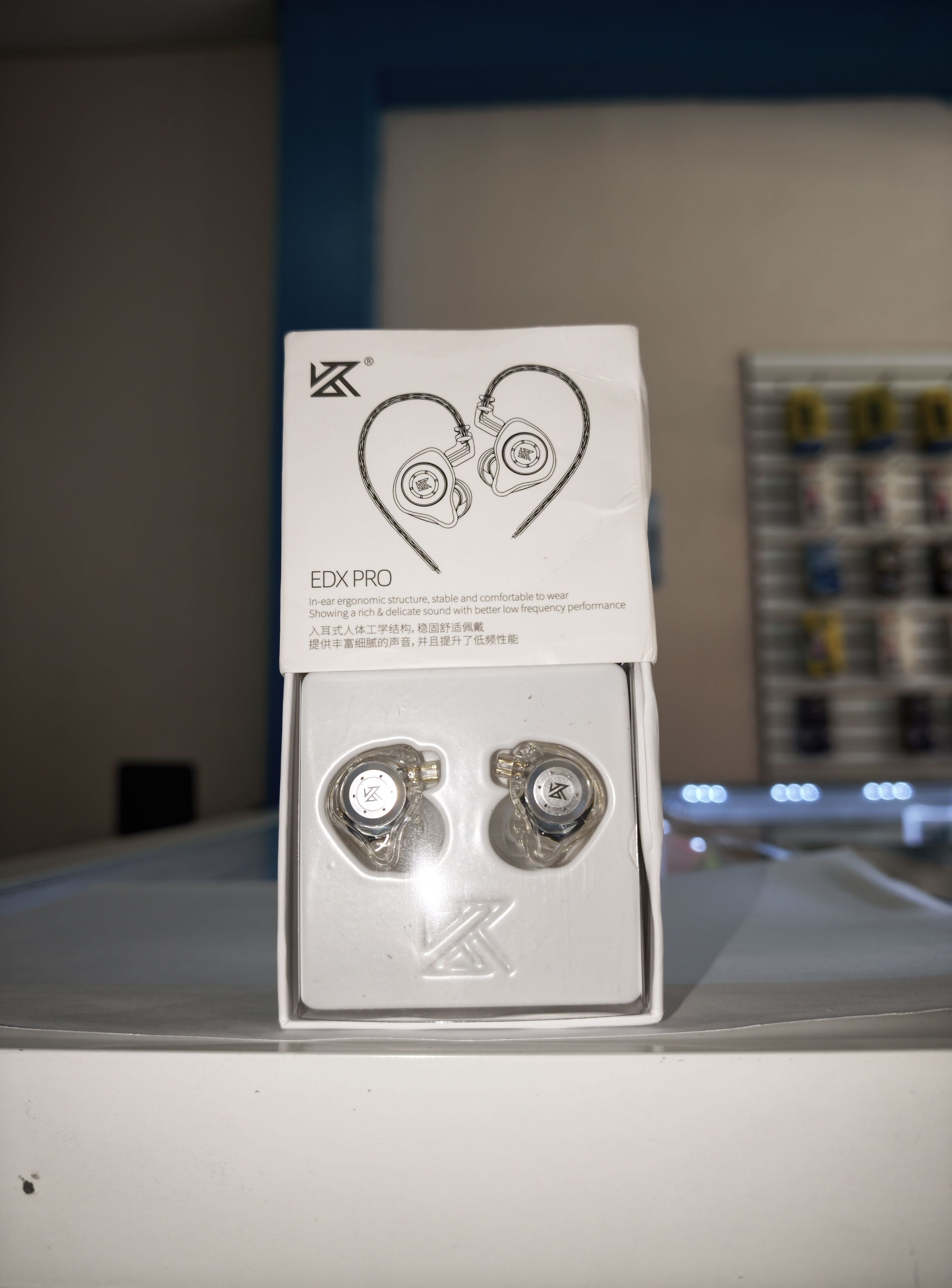 Auriculares kz edx pro blanco