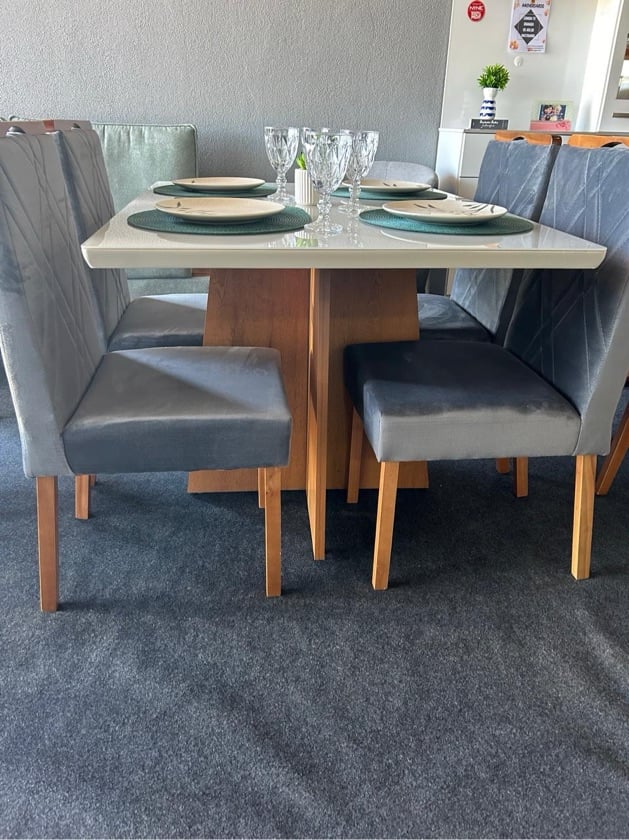 MESA ALICE 120 x 90 C/ 4 CADEIRAS OLGA
