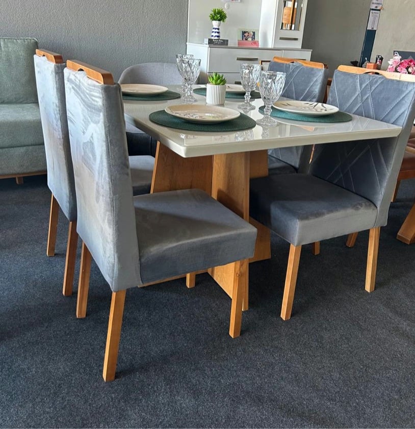 MESA ALICE 120 x 90 C/ 4 CADEIRAS OLGA