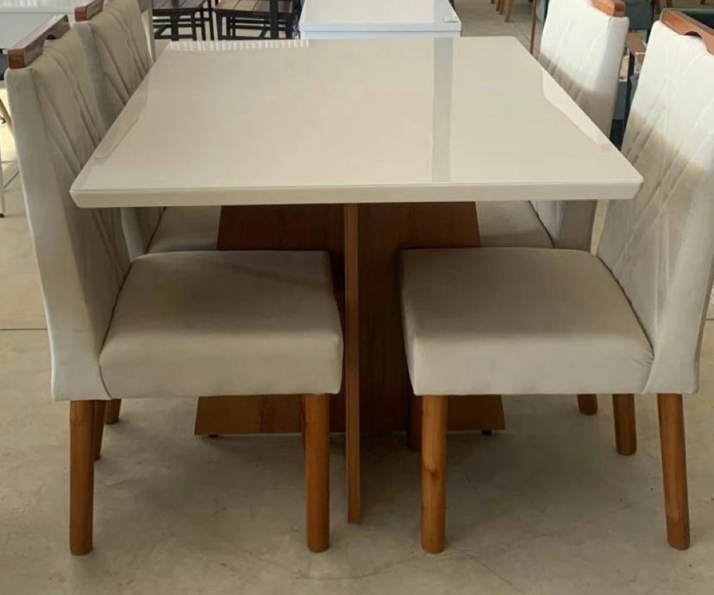 MESA ALICE 120 x 90 C/ 4 CADEIRAS OLGA
