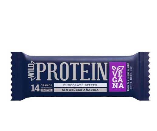 Barra de Proteina vegana Wild Protein choco bitter