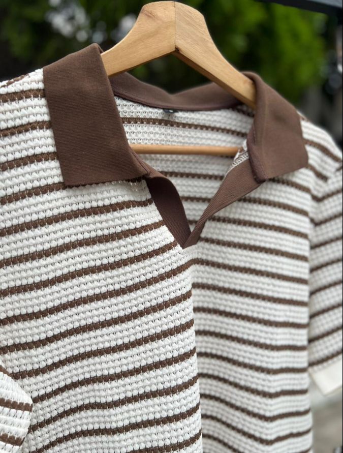 CAMISA TEJIDA CAFE TXL