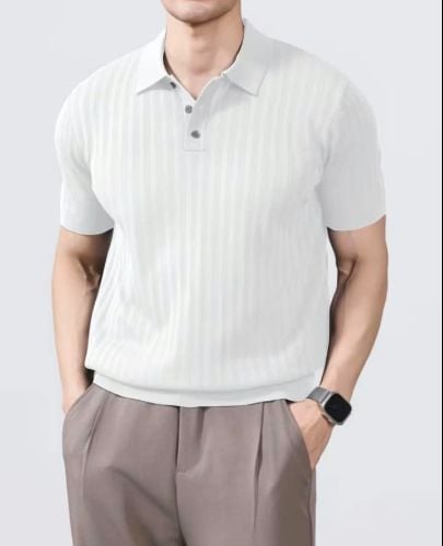 CAMISA TEJIDA BLANCA TXL