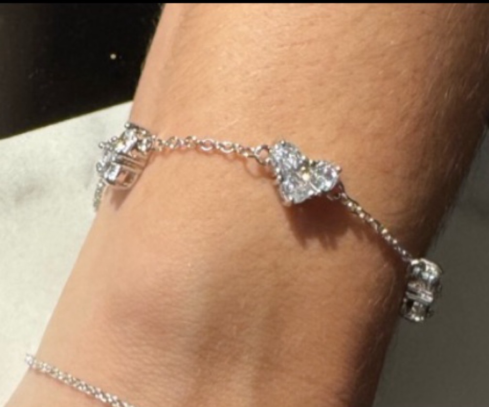 Pulseira corações diamond
