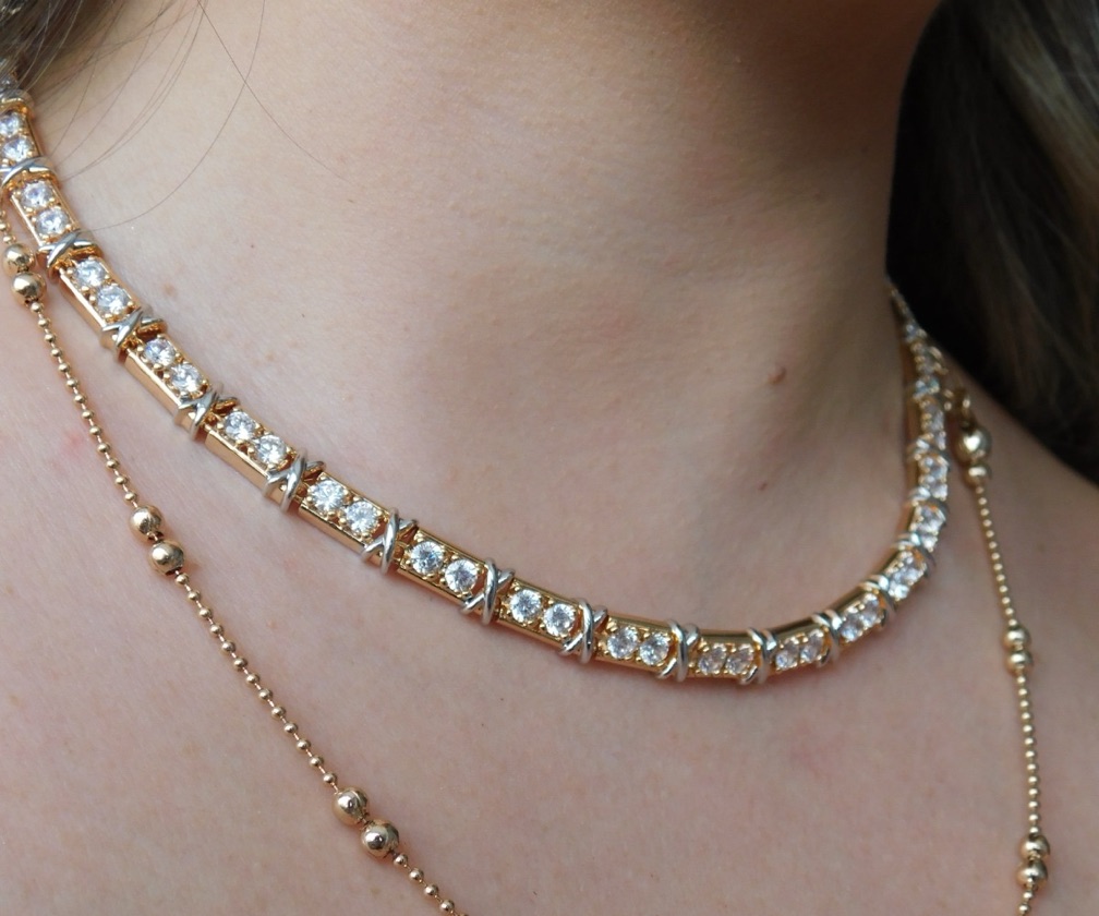 Colar Riviera Luxo em Ouro Rosé com Zircônias Premium