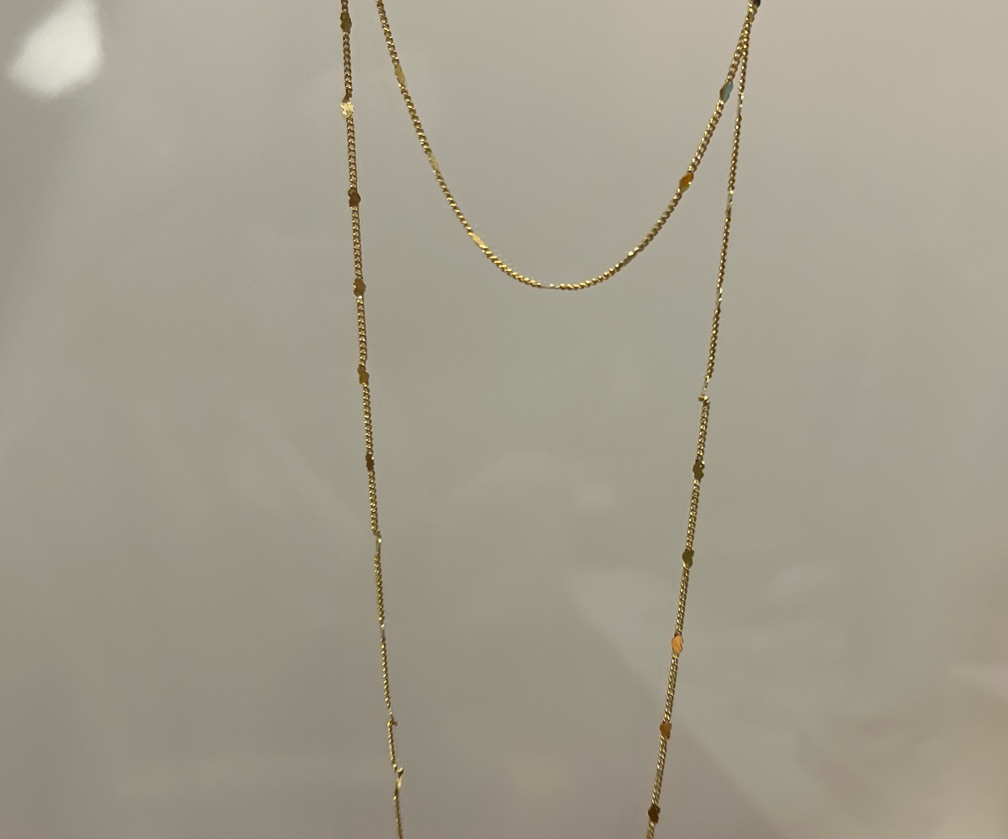 Colar Duplo Coração Dourado