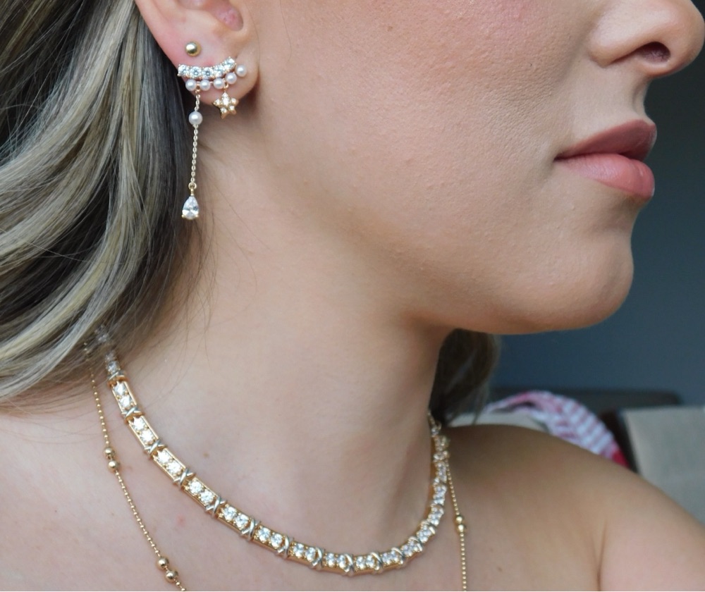 Colar Riviera Luxo em Ouro Rosé com Zircônias Premium
