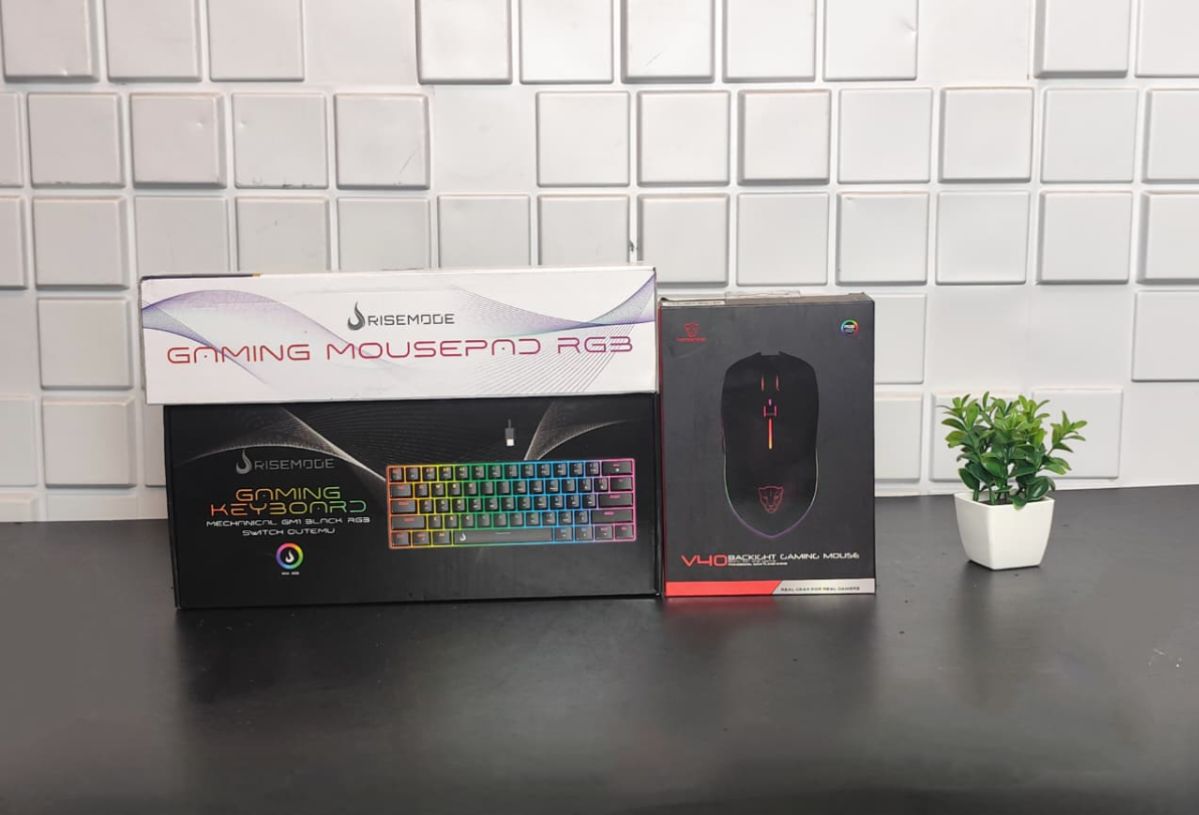 Kit Teclado Mecânico + Mouse Gamer RGB + Mousepad grande RGB