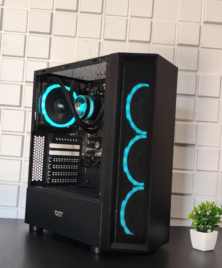 (Seminovo) Computador Ryzen 5, Monitor 22" + Teclado e mouse Gamer