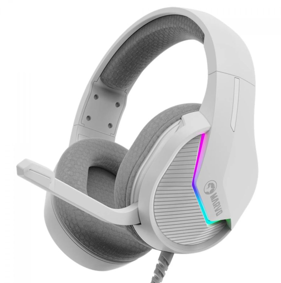 Headset Marvo branco 50MM USB