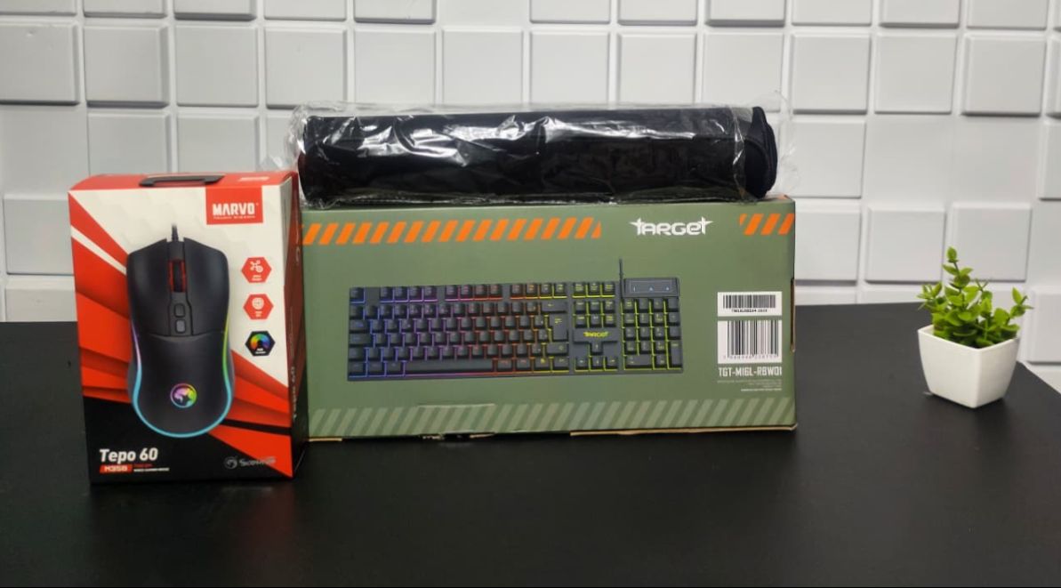 Kit Teclado Gamer + Mouse + Mousepad grande gamer