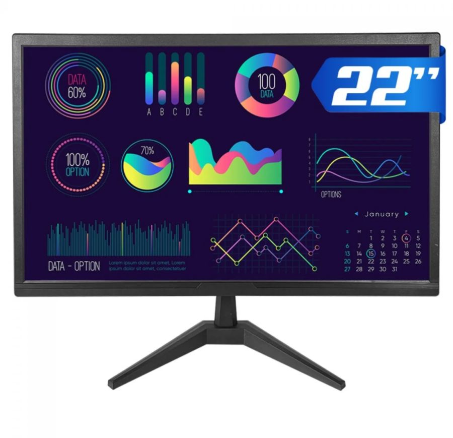 (Novo/Lacrado) Monitor 22 Polegadas 75 Hz HD+