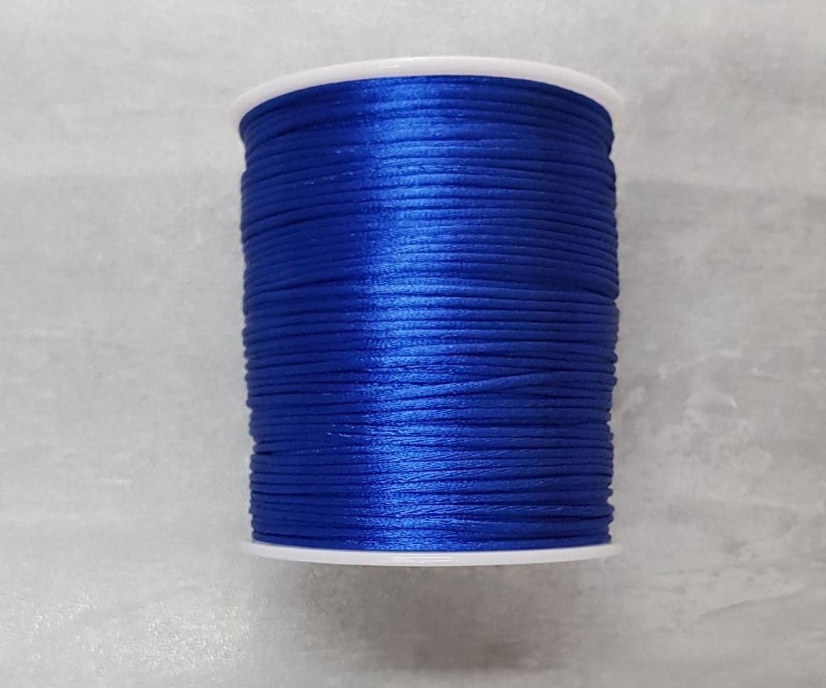 Fio acetinado 100 metros azul