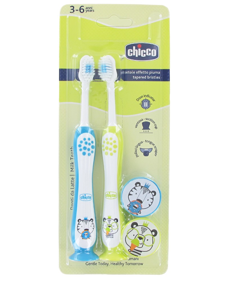 Cepillo Chicco Bipack TIGRE-PANDA 3-6 años