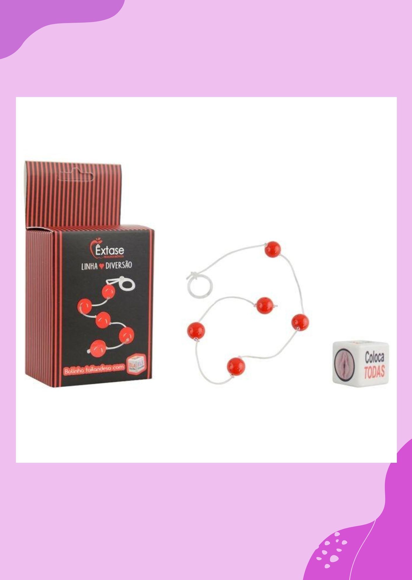 KIT COLAR TAILANDÊS E DADO ERÓTICO