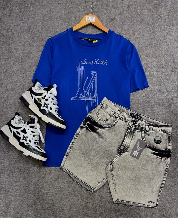 CAMISA INPORTADA LV SHORT JEANS JOGADOR TÊNIS LV IMPORTADO