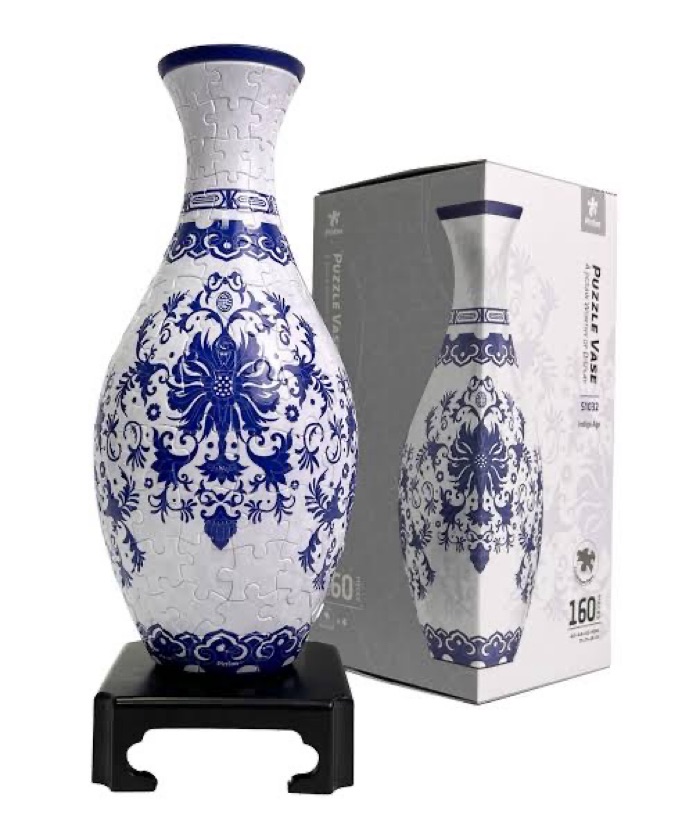 Jarrón flores azules - Pintoo puzzle vase