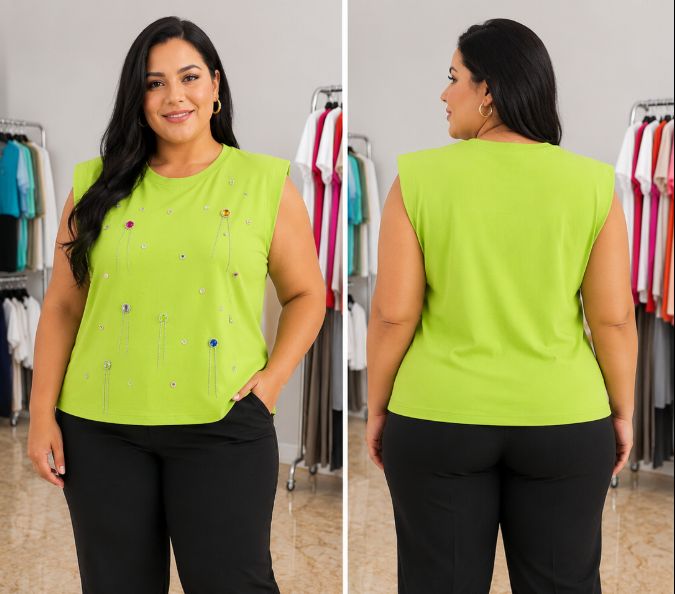 BLUSA IMPORTADA VERDE LIMA P