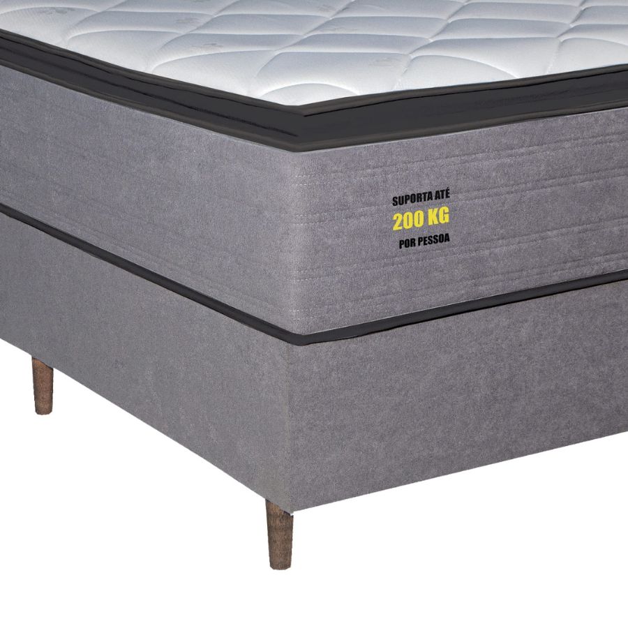 Conjunto Box Casal 138cm Valery PKT com Molas ensacadas e Espuma D45 | Bom Pastor