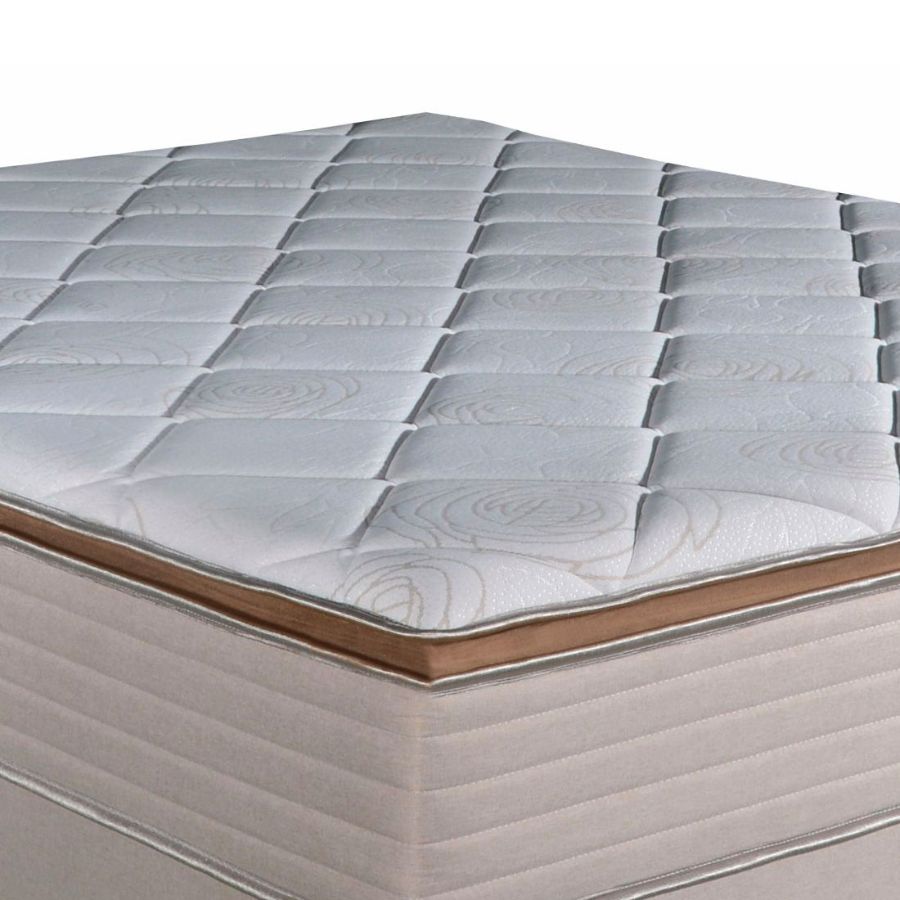 Conjunto Cama Box Queen Size Primore Casal 158cm, Espuma D45 - Bom Pastor