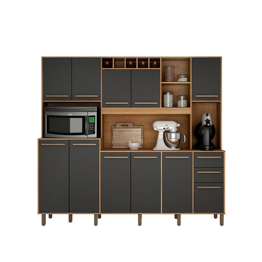 Cozinha Compacta 11 Portas 2 Gavetas Savana -