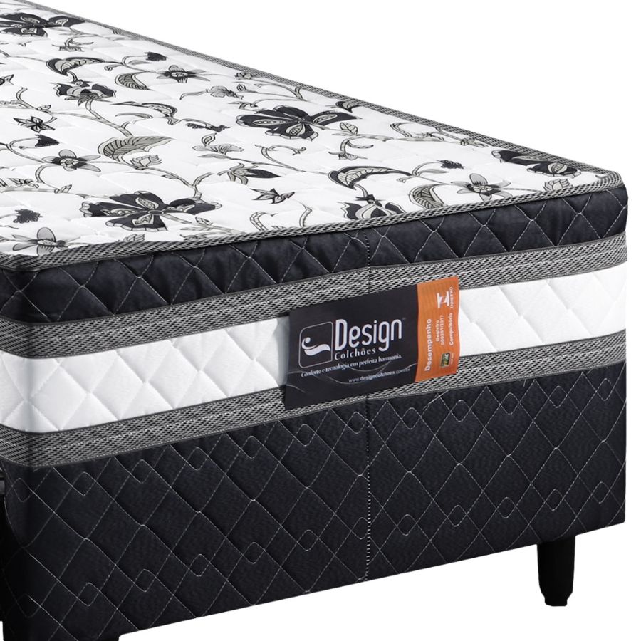 Cama Box Solteiro com Auxiliar Real 88x57 cm - Design Colchões