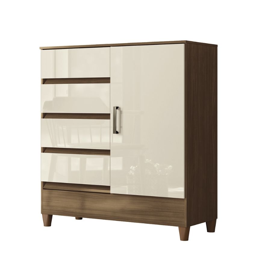Cômoda Fit 4 Gavetas , 1 Porta | Santos Andirá
