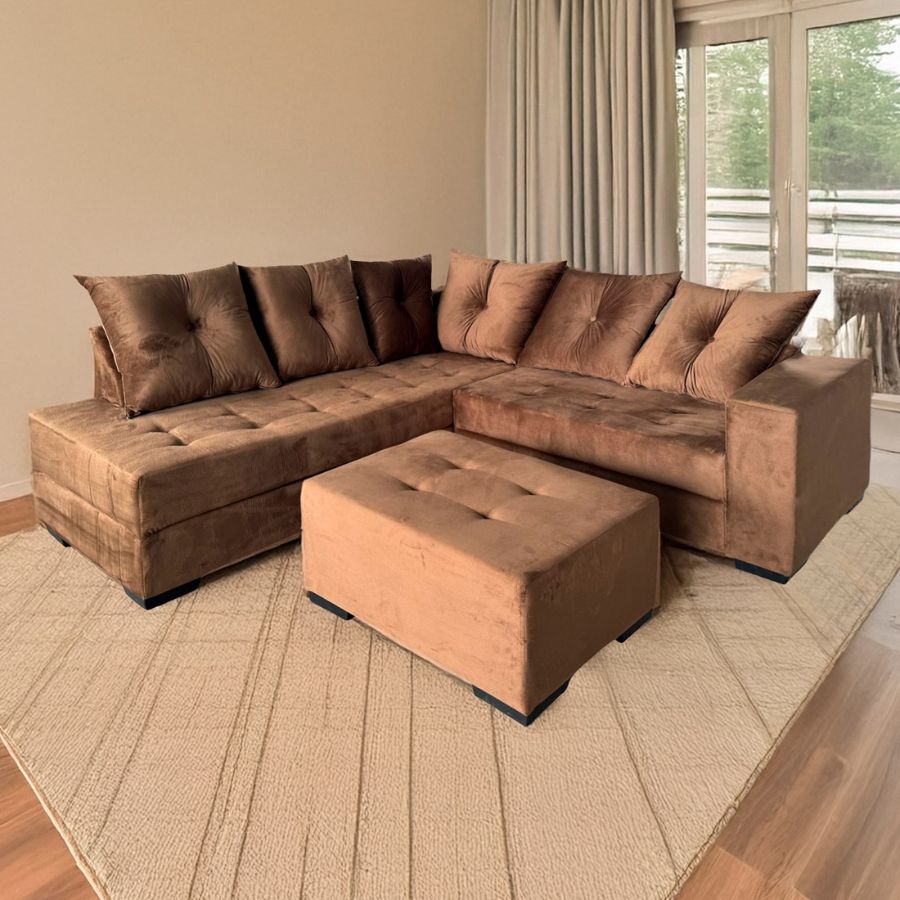 Estofado de Canto Leblon com Puff | Design
