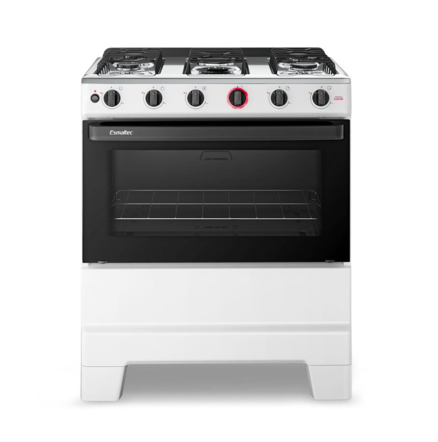 Fogão 5 Bocas F5IAB Ideal Super Branco Acendimento Automático - Esmaltec