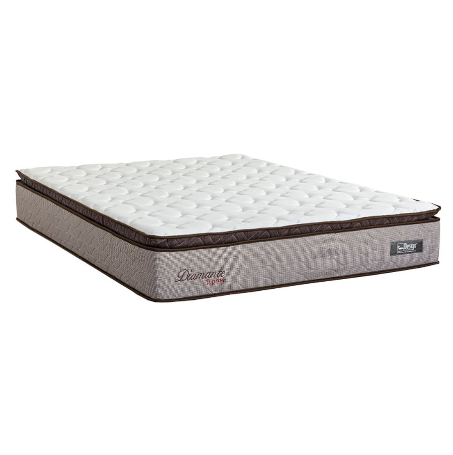 Colchão Casal 138cm Top Flex Diamante com Pillow | Design