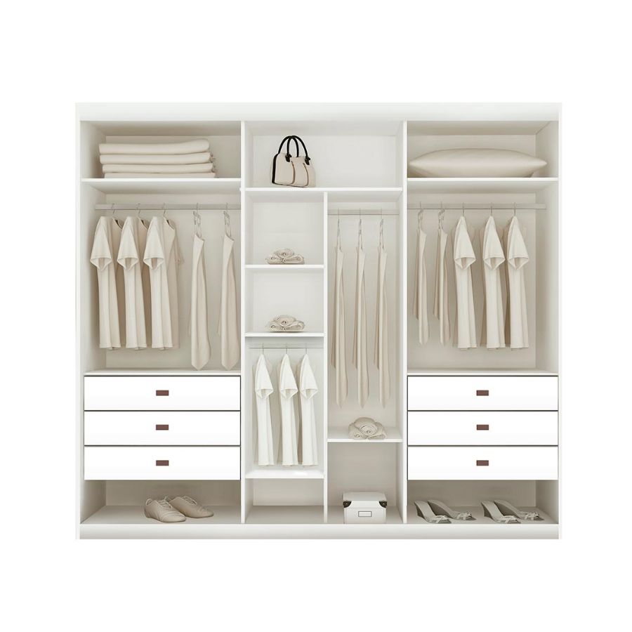 Guarda Roupa Casal Divine Plus 06 portas 100% MDF - Bom Pastor
