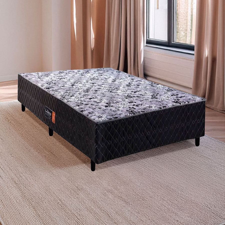 Cama Box Casal Acoplado Black 138cm - Design - Colchões