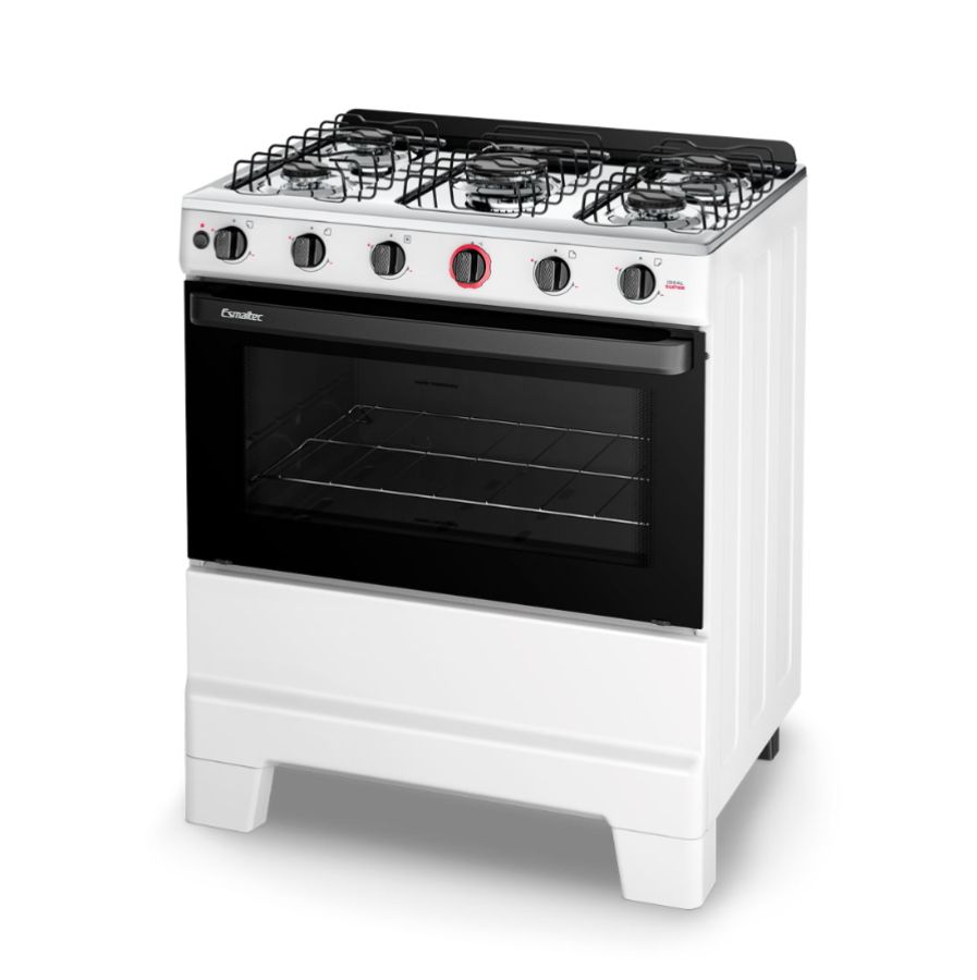 Fogão 5 Bocas F5IAB Ideal Super Branco Acendimento Automático - Esmaltec